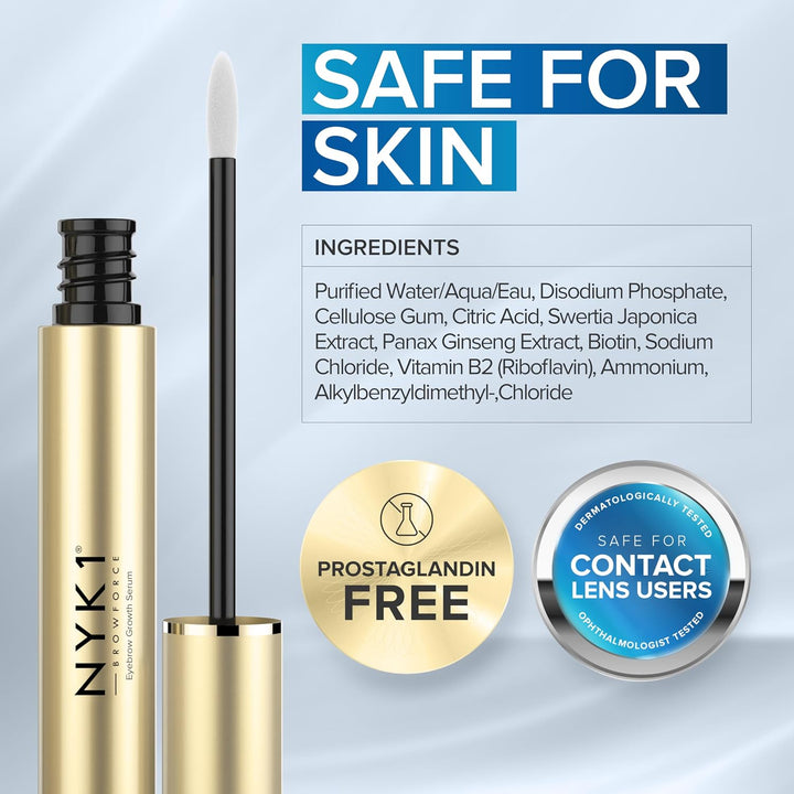 VOLLERE BRAUEN Augenbrauen Serum Wachstum (8ml) NYK1 BrowForce Augenbrauenserum Für Schnell Lash And