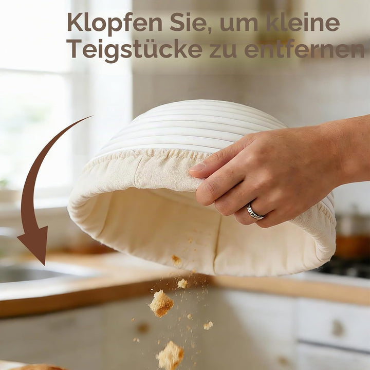 gärkörbchen für brot, Material: Rattan, Masse: 25x8cm, Farbe: Natur, Rundes Gärkorb Zum Brotbacken-S