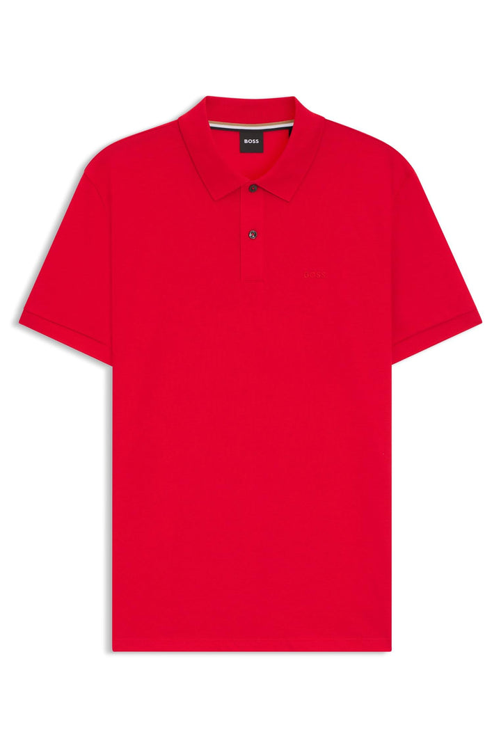 Pallas Poloshirt Aus Baumwoll-piqué Mit Logo-Details S Rot Sieben, S Rot Sieben