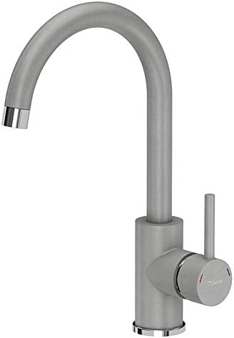 VBChome Spülbecken + Armatur 50 x 47 cm Grau Spüle Einzelbecken Küche Einbauspüle Verbundspüle Küche