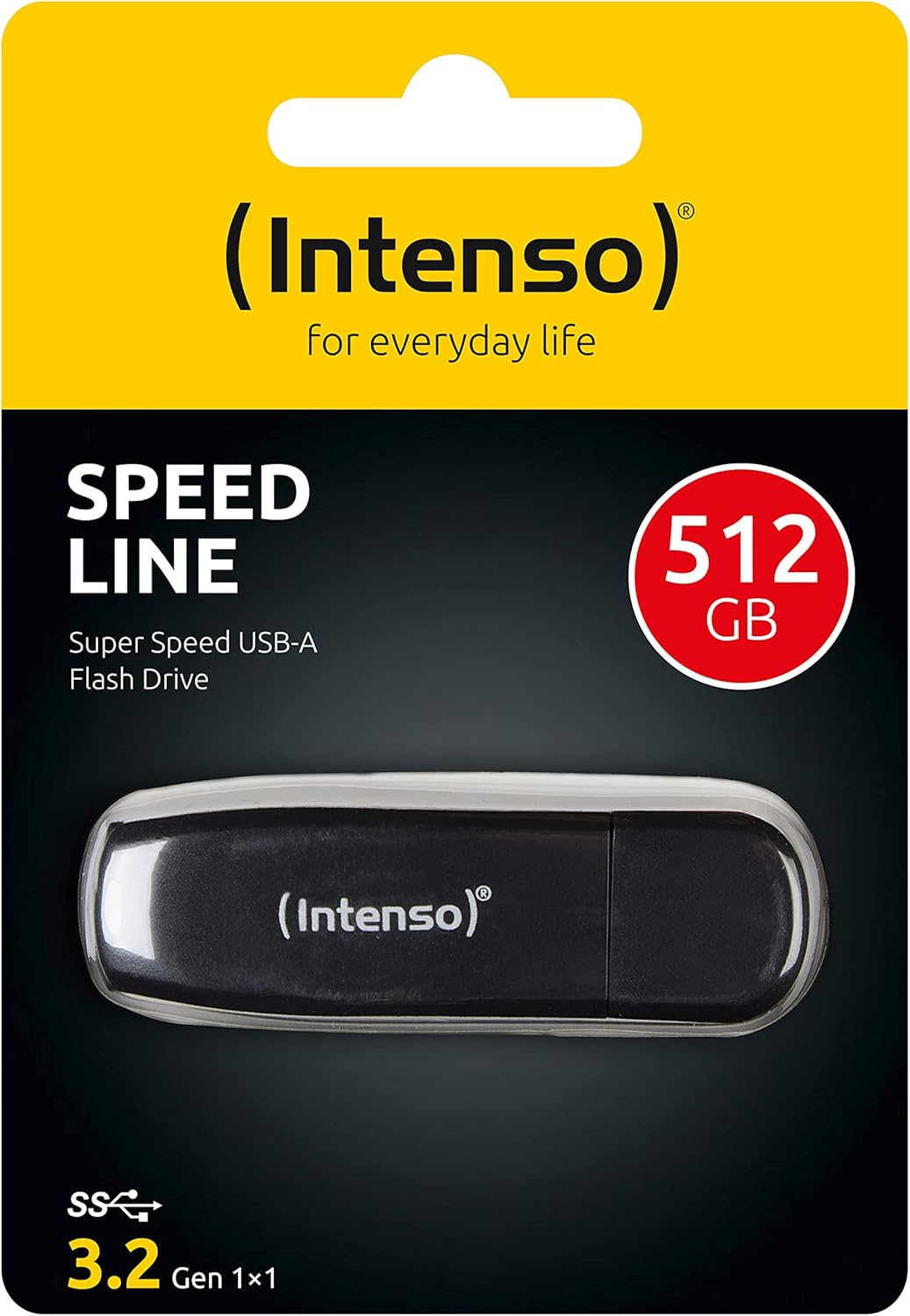 Intenso Speed Line - 512GB Speicherstick - USB-Stick 3.2 Gen 1x1, schwarz 512 GB, 512 GB