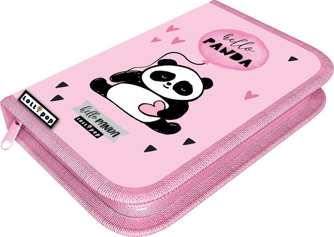 SCOOLSTAR Panda Schulranzen Mädchen 1 Klasse Tornister Schulrucksack Schultasche Set 3 teilig inkl.