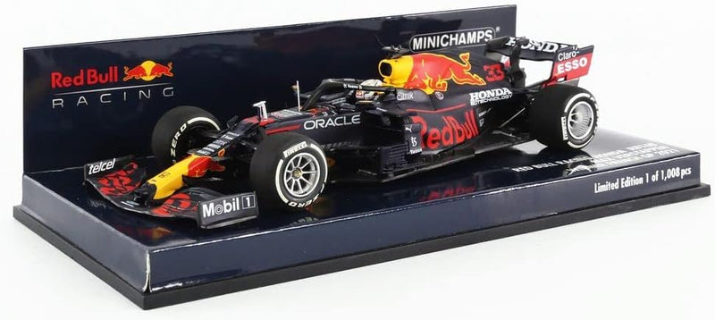 Minichamps 410210833 1:43 Red Bull Racing Honda RB16B-Max Verstappen-Winner French GP 2021 Sammlerst