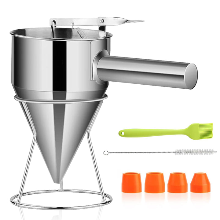 Teigspender Teigportionierer, 1.2L Teigportionierer Edelstahl Pfannkuchen Teigspender eigspender mit
