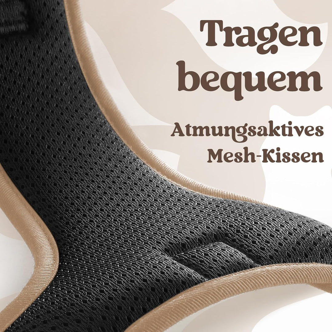 rabbitgoo Hundegeschirr Grosse Hunde Leichtes Anlegen, L, Bergkhaki | Anti Zug, Ohne Kopfdurchzug, H