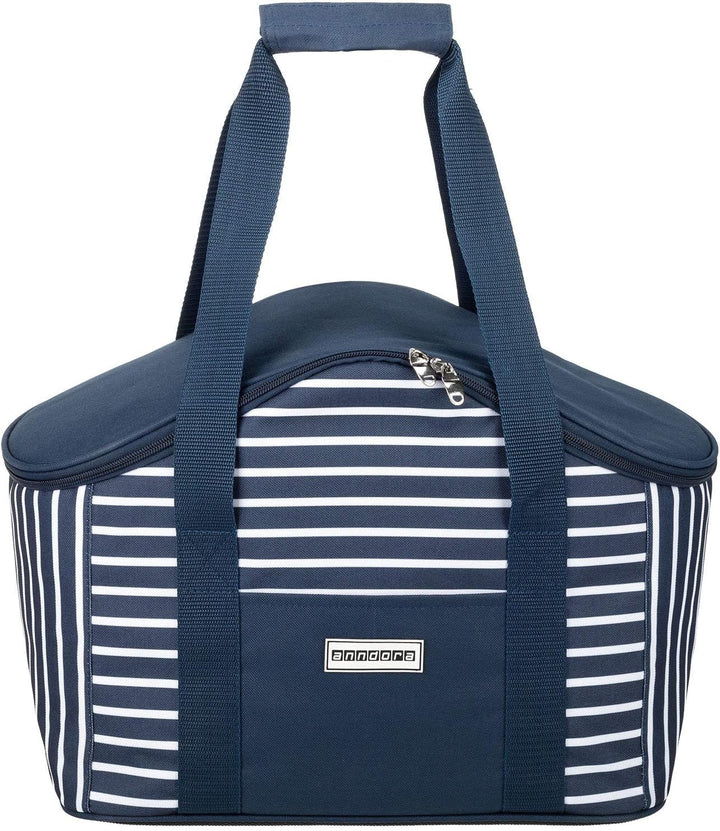 anndora Kühltasche 20 Liter - Farbwahl blau weiss navy, blau weiss navy