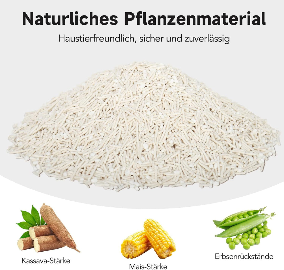 Antihaftende Ultraklumpende Kassava & Tofu Katzenstreu Klumpstreu, Geruchskontrolle Geringer Austrag