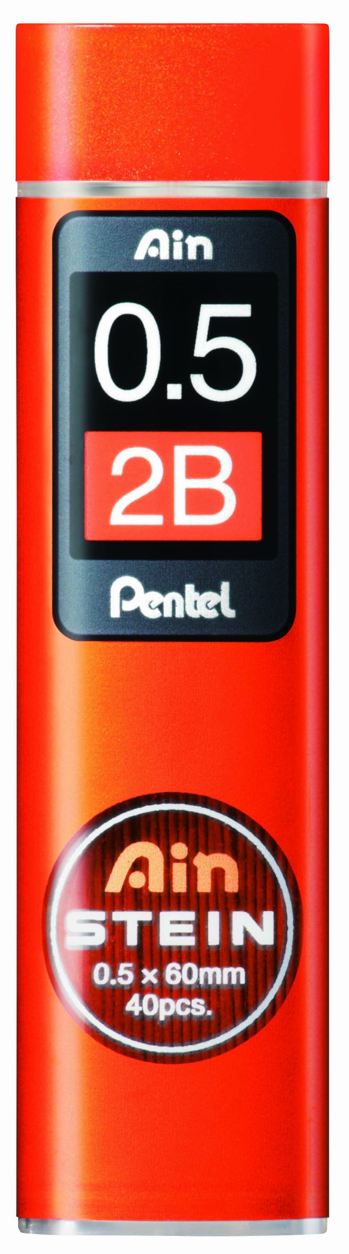 Pentel Ain STEIN C275 Feinmine, 40 Minen je Dose, 0.5 mm, Härtegrad 2B (12 Dosen)