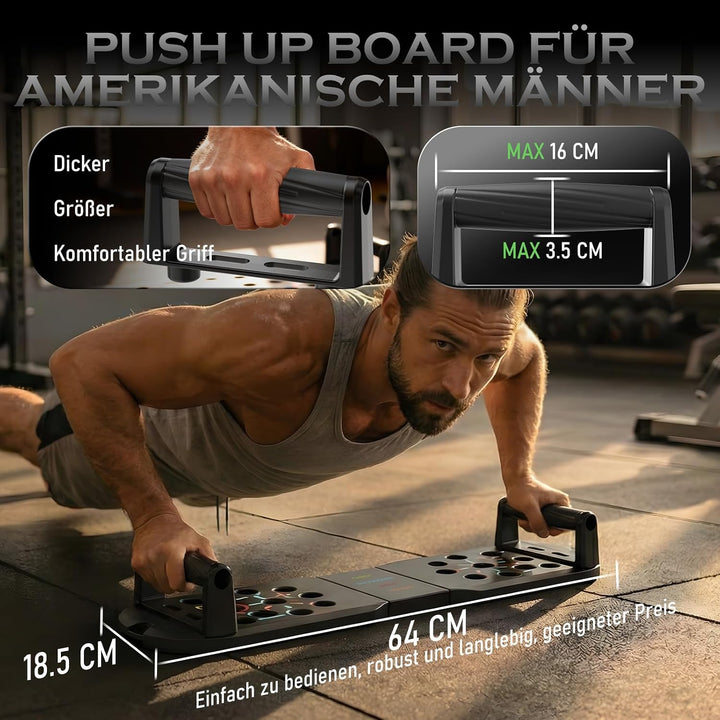Push Up Board Fitness,Fitnessgeräte für Krafttraining Zuhause，20 in 1 Übungshilfe Pushup Bar Griffe