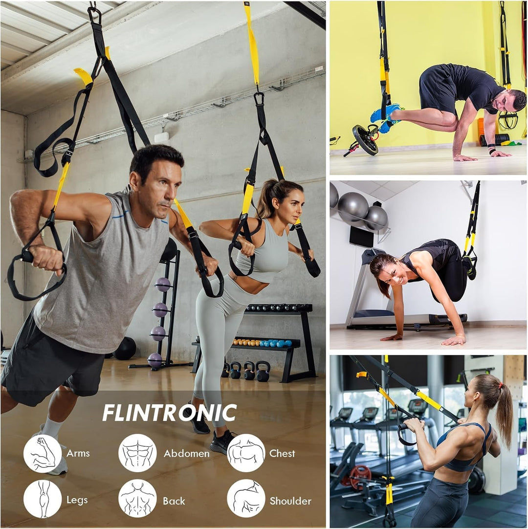 Flintronic Schlingentrainer, Sling Trainer Set für EIN Ganzkörpertraining, Schlingentrainer für Zuha