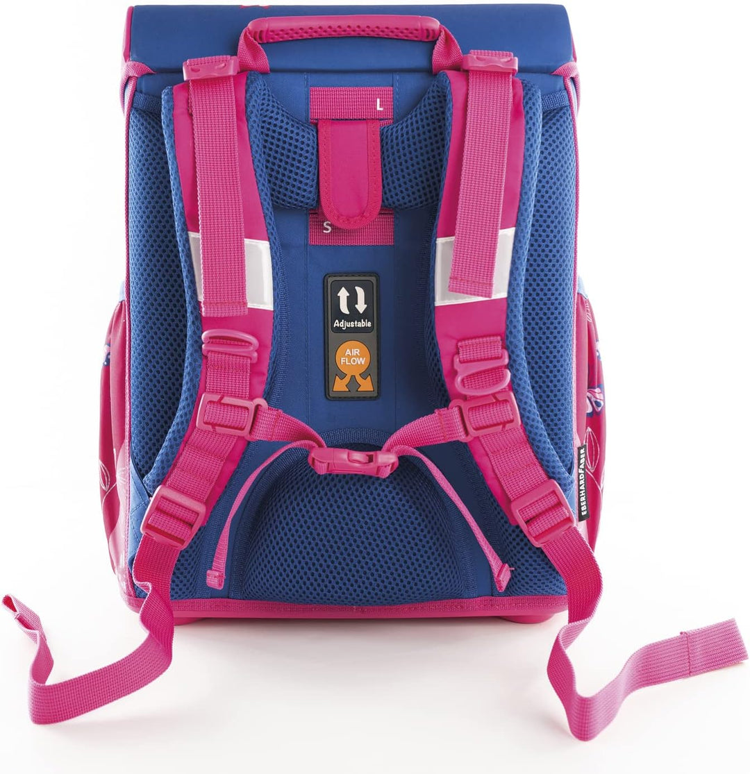 Eberhard Faber 577650 - EFAlino Schulranzen-Set Schmetterling, 4 teilig mit gefülltem Schüler-Etui,