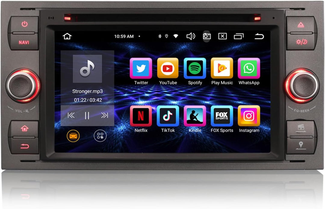 Erisin Android 14 8-Kern 4GB+64GB Autoradio GPS Navi für Ford Focus C/S-Max Galaxy Transit Mondeo Ku