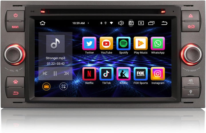 Erisin Android 14 8-Kern 4GB+64GB Autoradio GPS Navi für Ford Focus C/S-Max Galaxy Transit Mondeo Ku