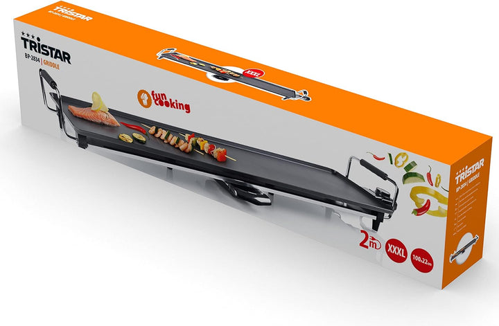 Tristar BP-2834 Grillplatte – Bratfläche: 100 x 22 cm – Mit Antihaftbeschichtung XXL, XXL