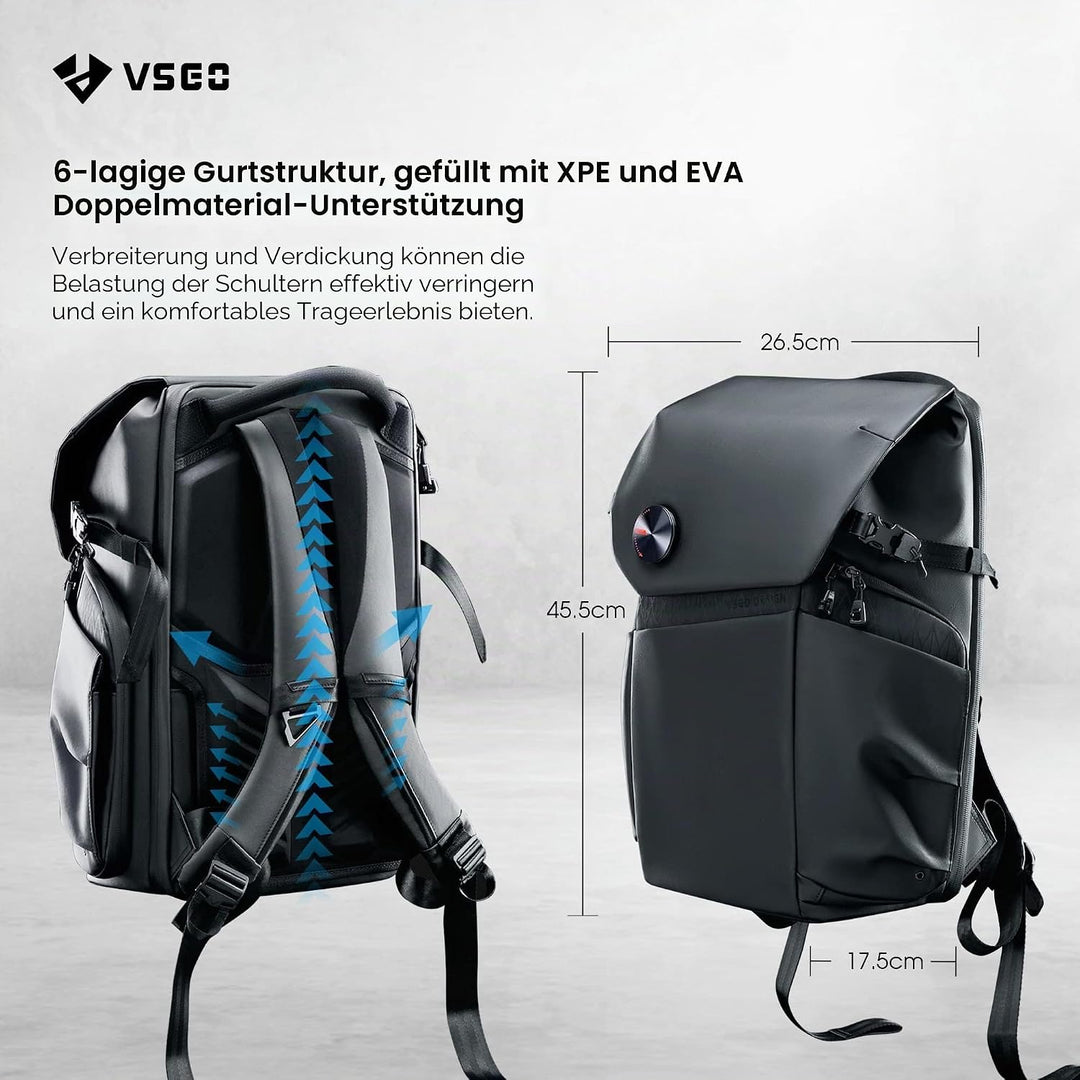 VSGO Camera Backpack Professional DSLR/SLR 20L Large Capacity Backpack Compatible with Sony Canon Ni