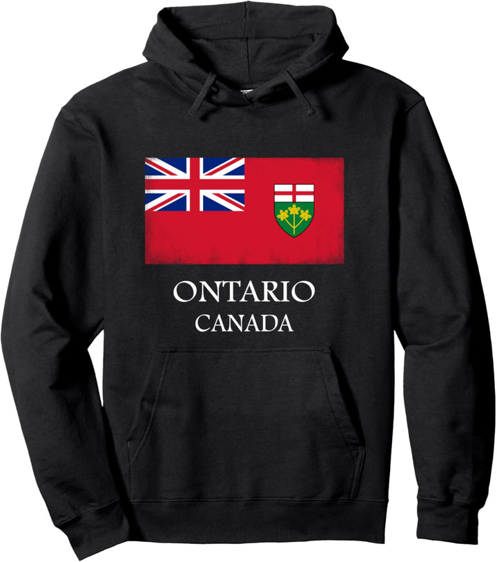Ontario Kanada Flagge Province Vintage Canadian Day Pullover Hoodie