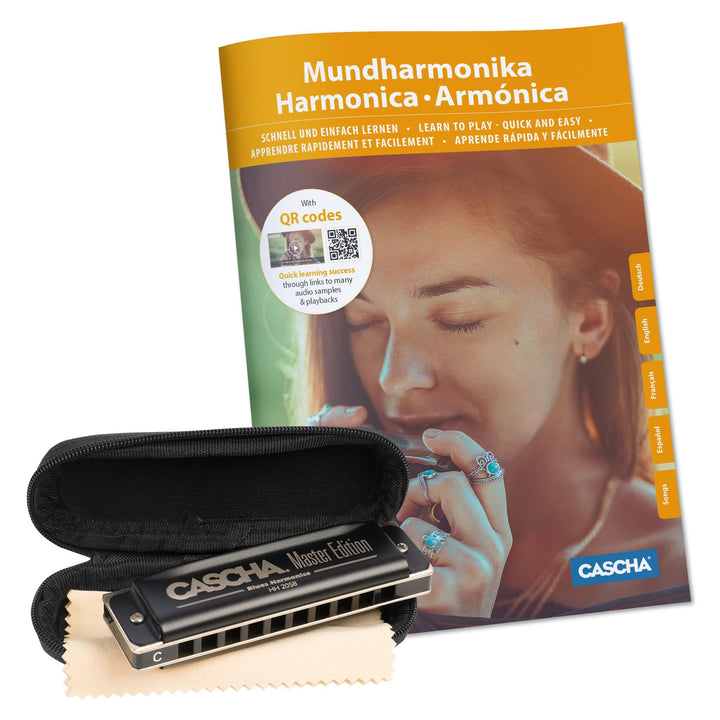 CASCHA HH 1630 DE Mundharmonika Lern-Set inklusive hochwertiger Harmonika in C-Dur diatonisch, Einst