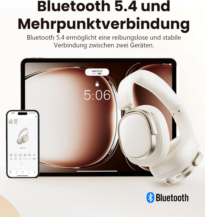 Edifier ES850NB Kabellose Over-Ear-Kopfhörer mit Geräuschunterdrückung, Hi-Res Audio Wireless, LDAC,