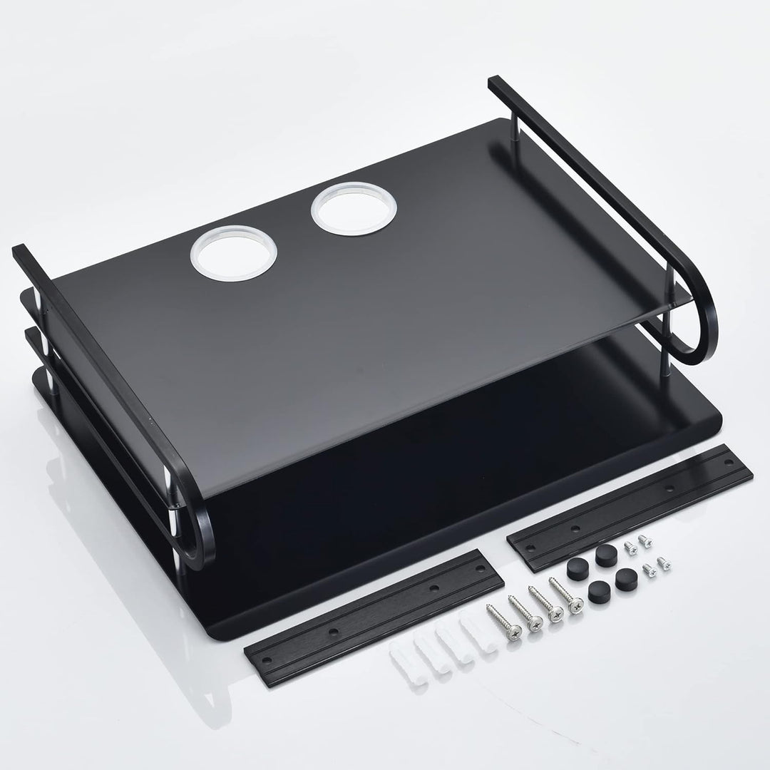 HNVNER Beamer Wand Regal, Schweberegale Ablage für TV Box/Projektor/Kabel-Boxen/DVD Player/Media-Box