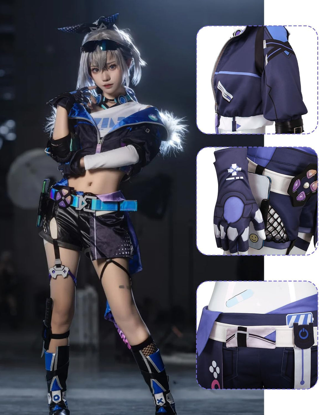 CR ROLECOS Honkai Star Rail March 7th Anaxa Cosplay Kostüm Outfit Spielfiguren Uniform Full Set Hall