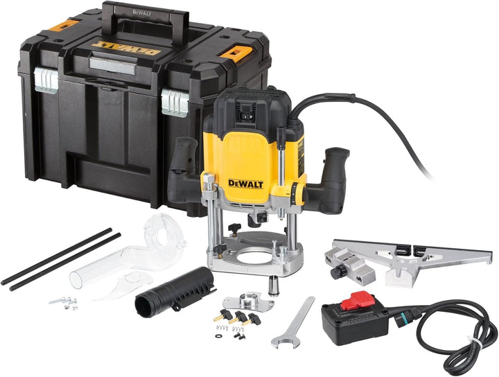 Dewalt 2.300 Watt Oberfräse DWE627KT (Leerlaufdrehzahl 9.000-22.000 min-1, Fräskorbhub 80 mm, max. F