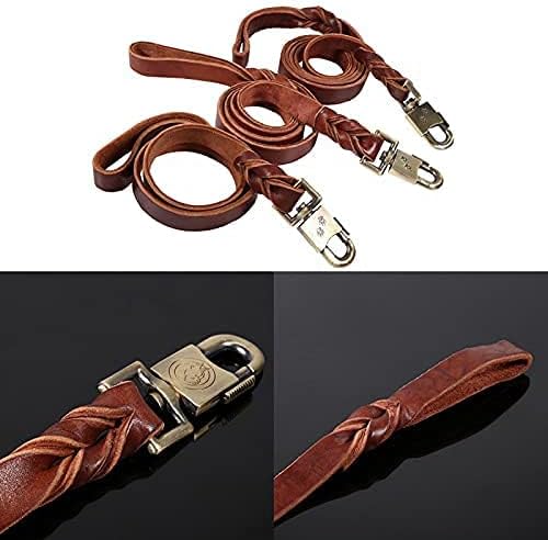 Leder Hundeleine Weiche Leder Hundeleine Brown Genuine Leather Braided Pet Big Dog Training Halsband