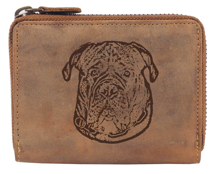 Greenburry Damen-Geldbörse PERSONALISIERT Wunschnamen mit Hunde-Motiv Cane Corso, Leder Damen-Geldbe