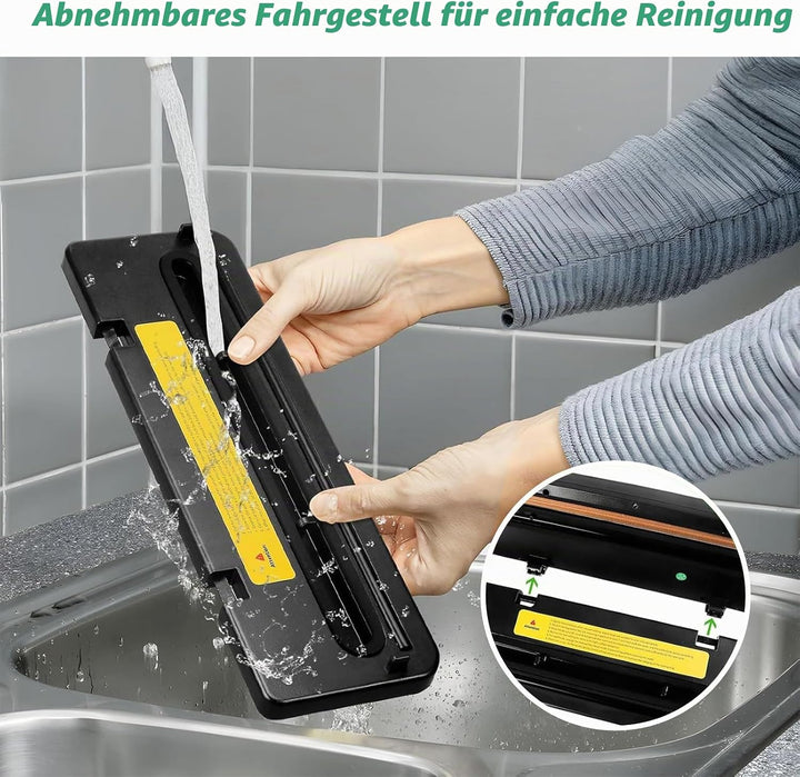 Vakuumierer, 6-in-1 Vakuumierer Lebensmittel Trocken-/Nassmodus, Lebensmittelfolien-Versiegelungsger