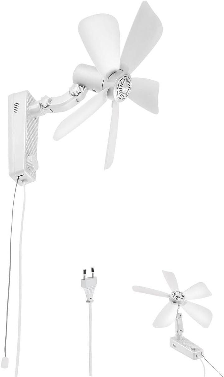 Sichler Haushaltsgeräte 3-Stufen-Ventilator: 2er Wand-Ventilator mit Oszillation,Ø 43 cm,20Watt,Neig
