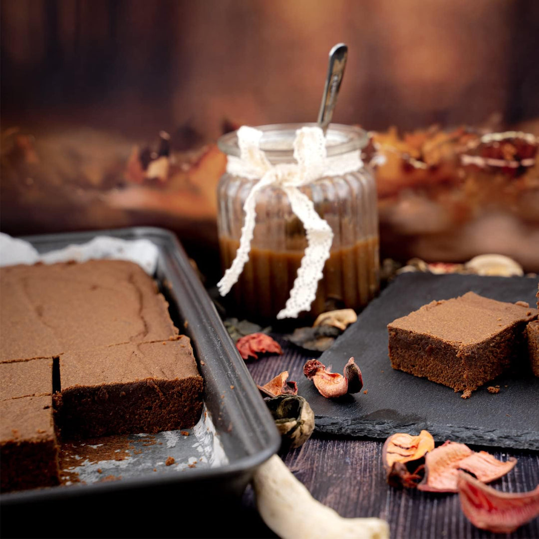 MasterClass Brownie Backform, Flache Kuchen Backform, Kuchenblech für Schokoladen Kuchen, Keksbackfo