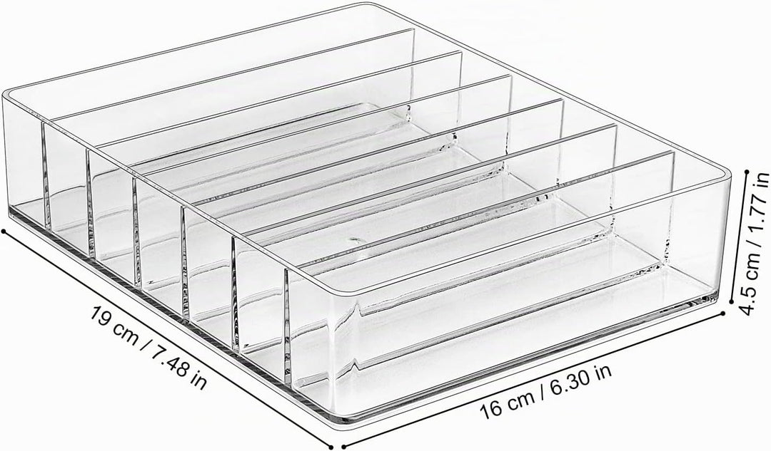 JessLab Eyeshadow Palette Makeup Organizer, Acryl 7-Section Divided Make up Organizer und Lagerung f