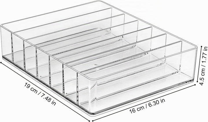 JessLab Eyeshadow Palette Makeup Organizer, Acryl 7-Section Divided Make up Organizer und Lagerung f