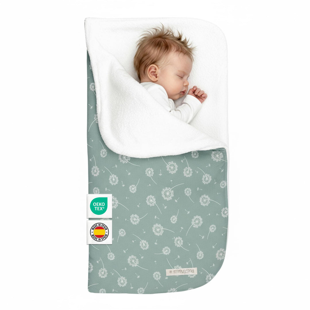 MIMUSELINA Einschlagdecke Babyschale Winter Universal | 2-in-1 Fusssack (92x46 cm) &amp; Decke (92x92 cm