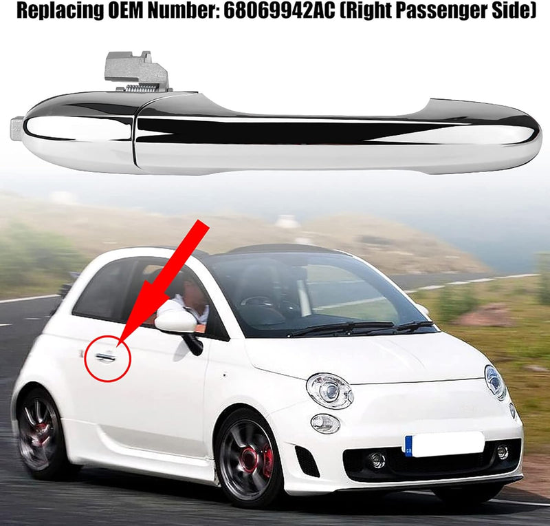 Türaussengriff, Aussentürgriff für Linkslenker für Fiat 500 2012-2018(rechts), Rechts