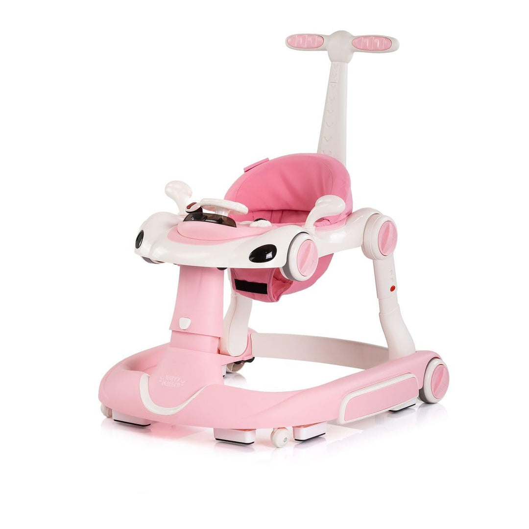Chipolino Lauflernhilfe Happy Walker 5 in 1 Schaukelfunktion Musik Lichter Räder rosa, rosa