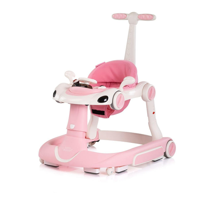 Chipolino Lauflernhilfe Happy Walker 5 in 1 Schaukelfunktion Musik Lichter Räder rosa, rosa