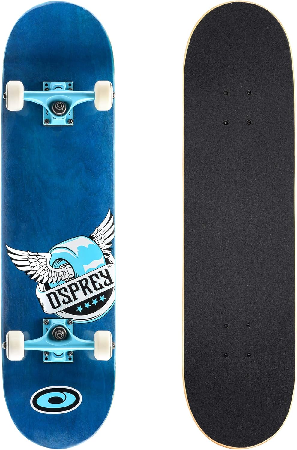 Osprey Absolute Anfänger Double Kick Trick Skateboard, 78,7 x 20,3 cm Ahorndeck Pride blau, Pride bl