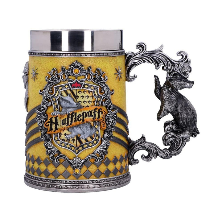 Nemesis Now House Collectable Tankard Harry Potter Hufflepuff Hogwarts-Haus Sammelkrug, Gelb, Silber