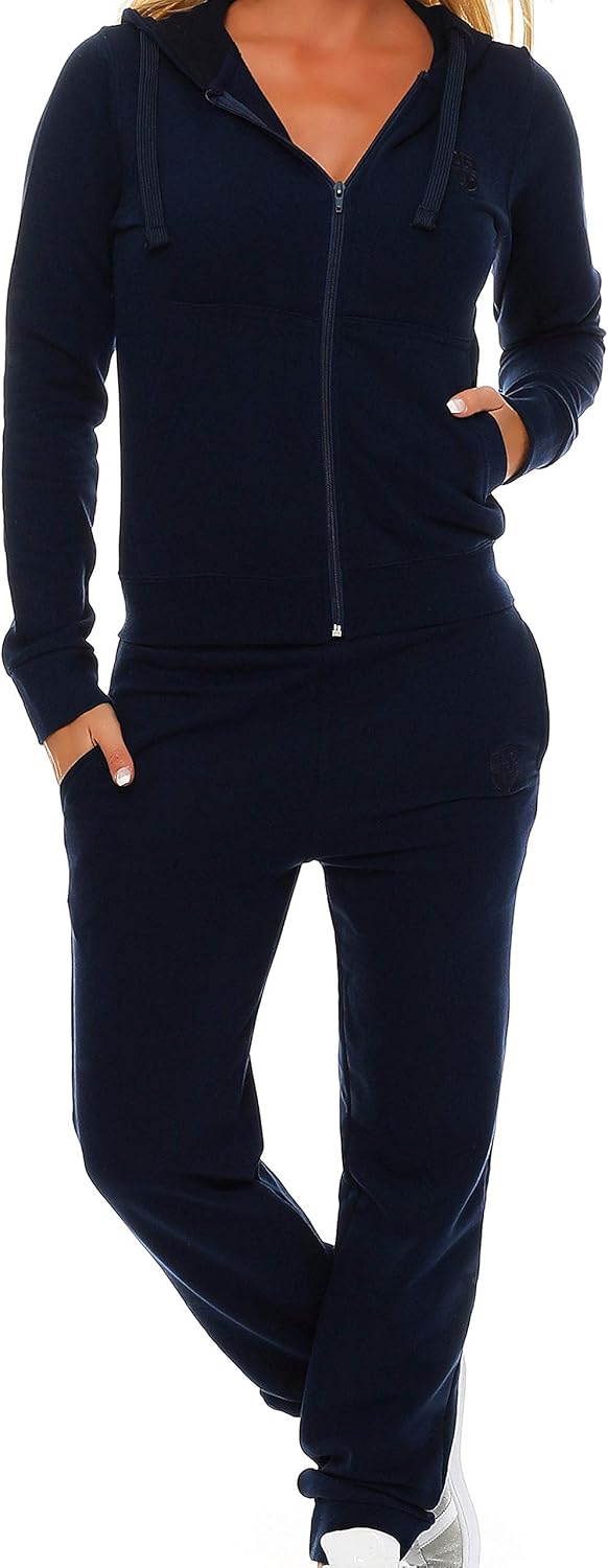 Gennadi Hoppe Damen Jogginganzug Trainingsanzug Sportanzug S blau (navy), S blau (navy)
