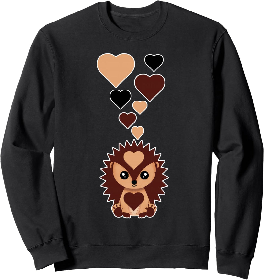 Nettes Stachelschwein mit Herzen Sweatshirt