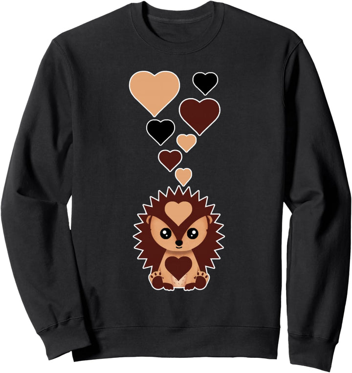 Nettes Stachelschwein mit Herzen Sweatshirt