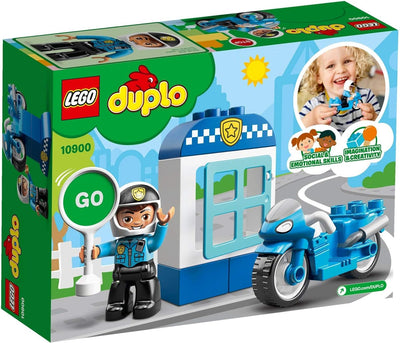 LEGO 10900 DUPLO Polizeimotorrad, Polizei Spielzeug ab 2 Jahre mit Motorrad und Polizistenfigur, Bau