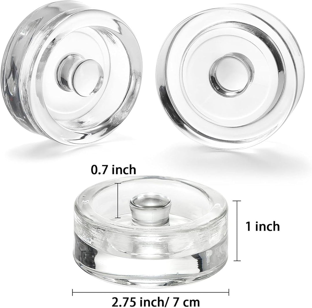 Gärglasgewichte – transparent, 4 Stück mit Griff, 200 g, 7,9 cm, für Gurkenkiesel, Gärgewichte für Z