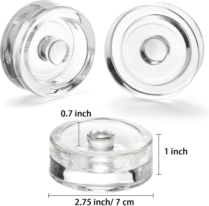 Gärglasgewichte – transparent, 4 Stück mit Griff, 200 g, 7,9 cm, für Gurkenkiesel, Gärgewichte für Z