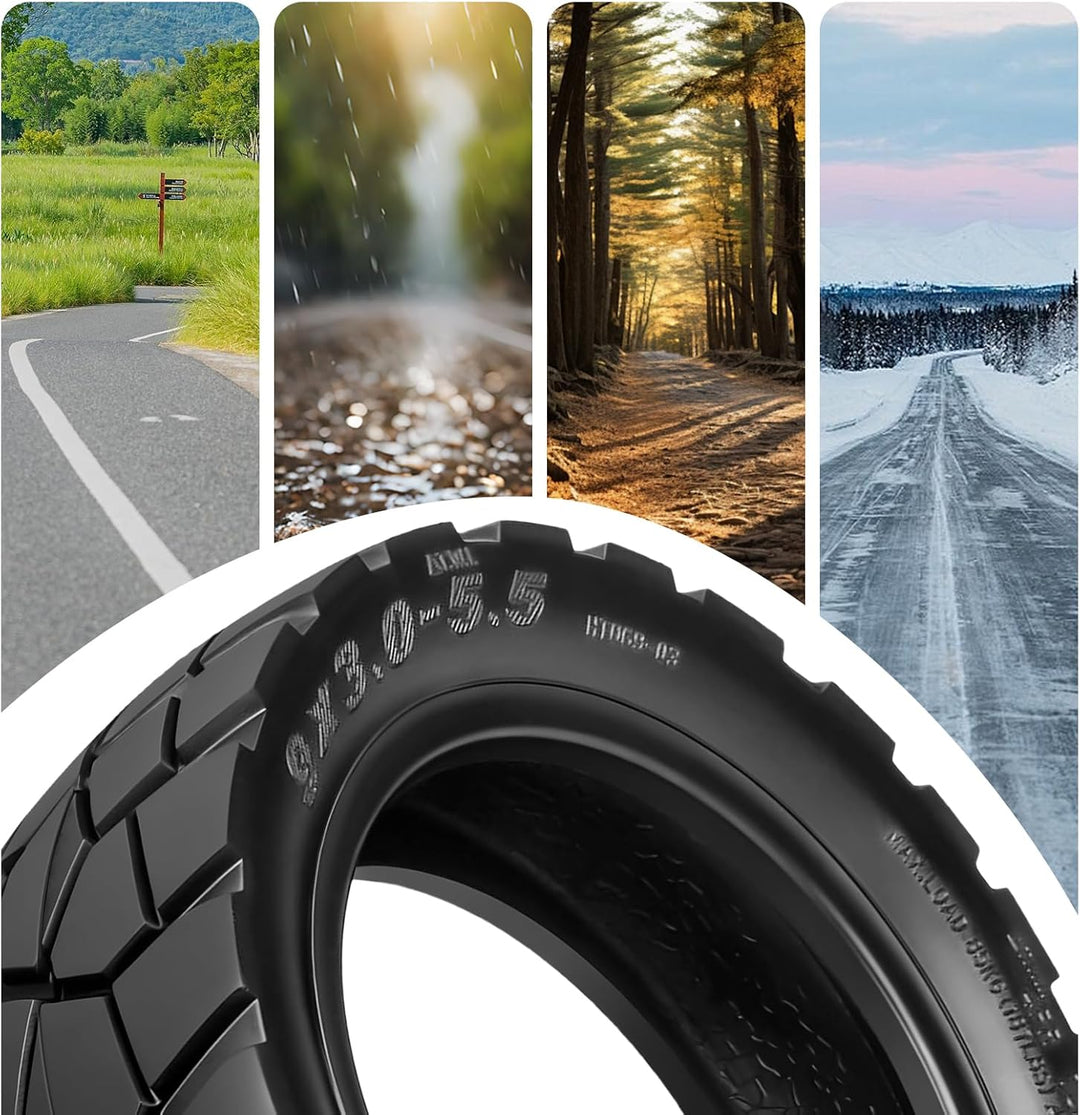 9x3,0-5,5 Tubeless Reifen für Kukirin G2 Pro (Neu) Elektroroller 9 Zoll Ersatzreifen Schlauchlose Va