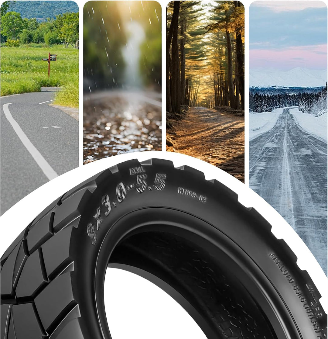 9x3,0-5,5 Tubeless Reifen für Kukirin G2 Pro (Neu) Elektroroller 9 Zoll Ersatzreifen Schlauchlose Va