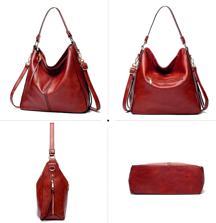 FANDARE Damen Handtasche Frauen Umhängetaschen Schultertasche PU Leder Tote Beutel Schultertasche fü