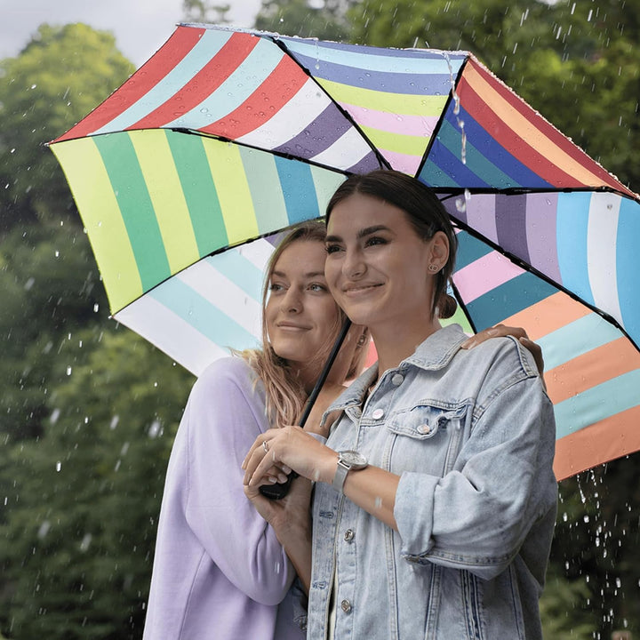 Remember Regenschirm Allegra - farbenfroher Taschenschirm sorgt für gute Laune an tristen Tagen - st