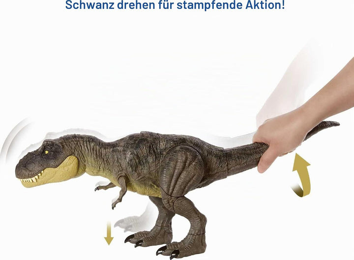 Jurassic World Stomp ‘N Escape Tyrannosaurus Rex Figure Camp Cretaceous Dinosaur Escape Toy with Sto
