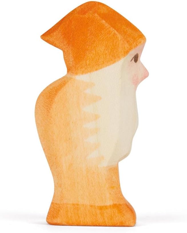 Ostheimer - 25044 - Zwerg Orange, Holz, Handarbeit, 6,5cm x 3,3cm x 2,5cm